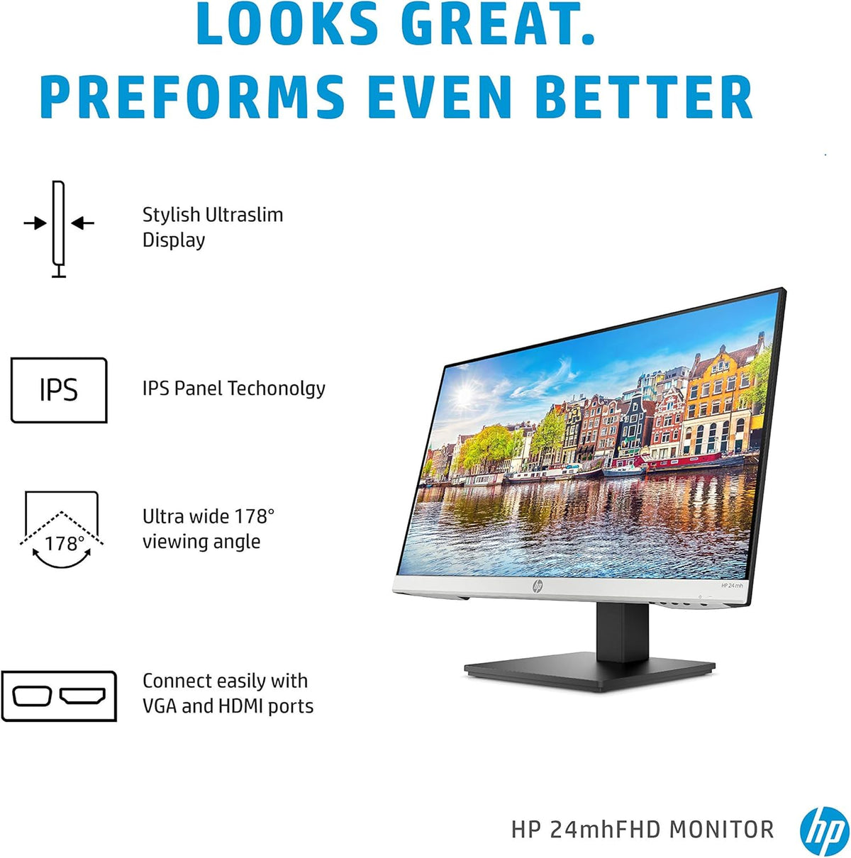 23.8-Inch FHD IPS Computer Monitor with Built-In Speakers C69290