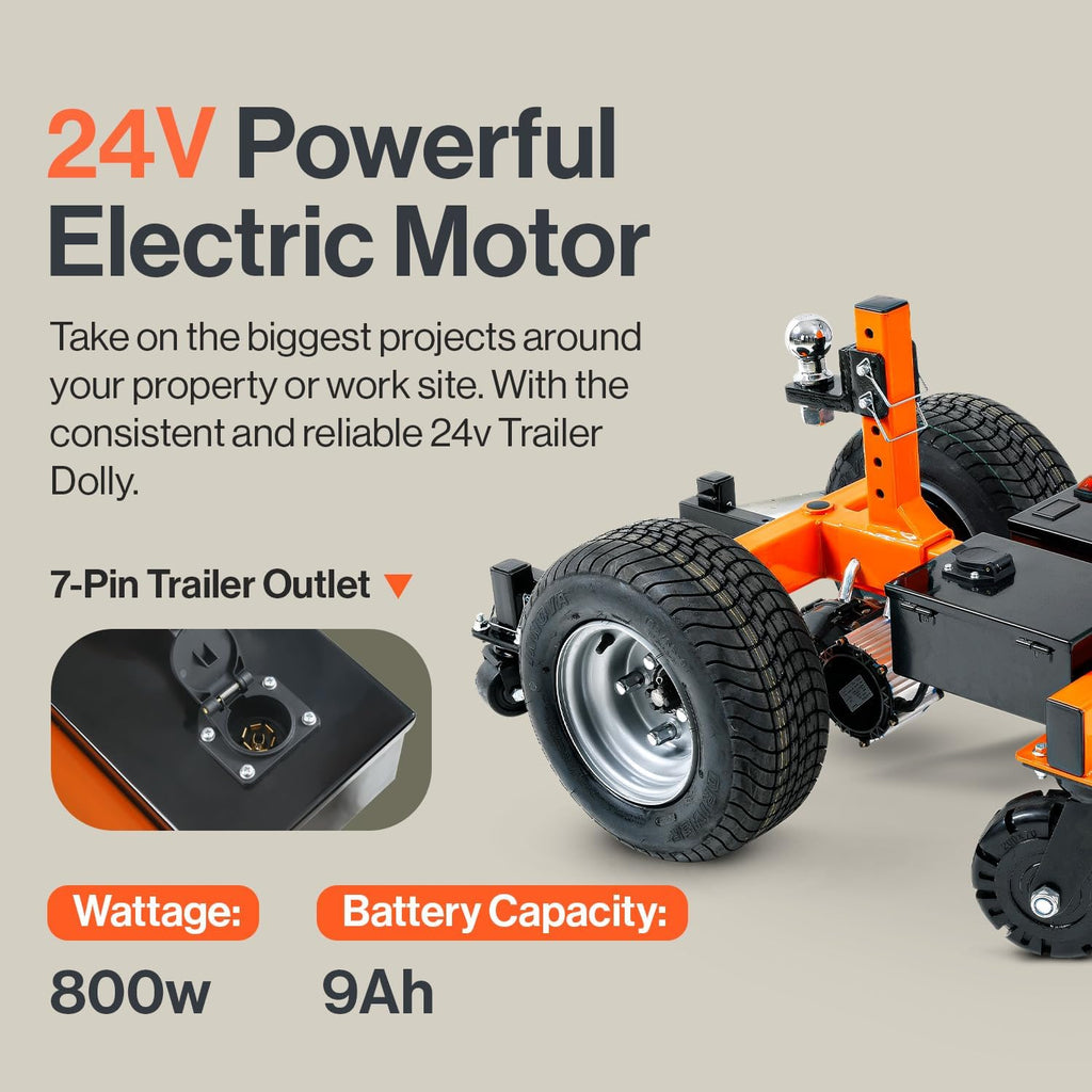 Electric Trailer Dolly 7500lbs Max Trailer Weight All-Terrain Wheels I644613