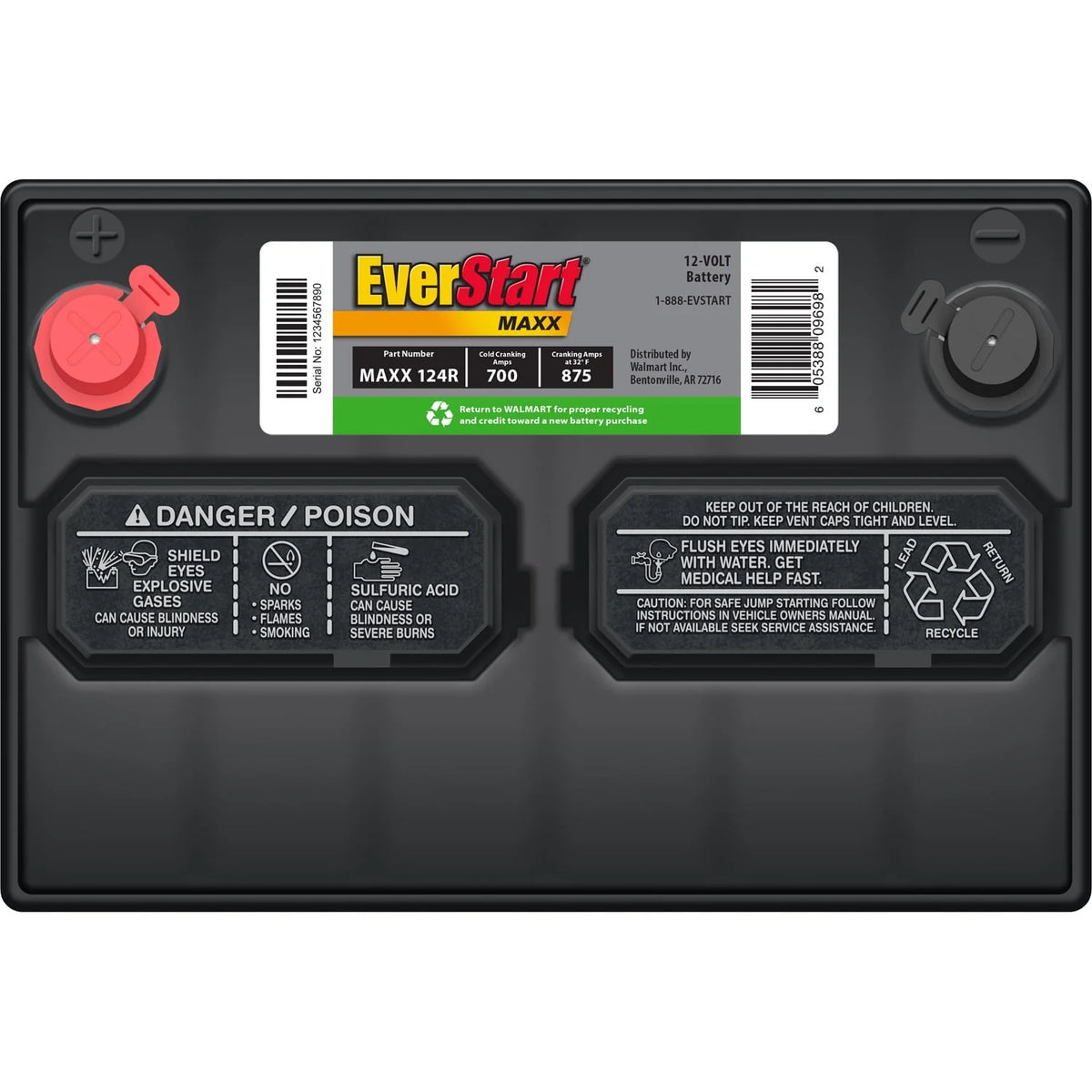 Group Size 124R 12 Volt 700 CCA Lead Acid Automotive Battery T41599