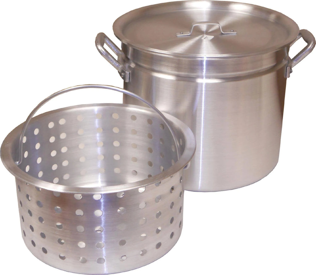 Aluminum Pot with Basket and Lid 100-Quart T743530
