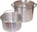 Aluminum Pot with Basket and Lid 100-Quart T743530