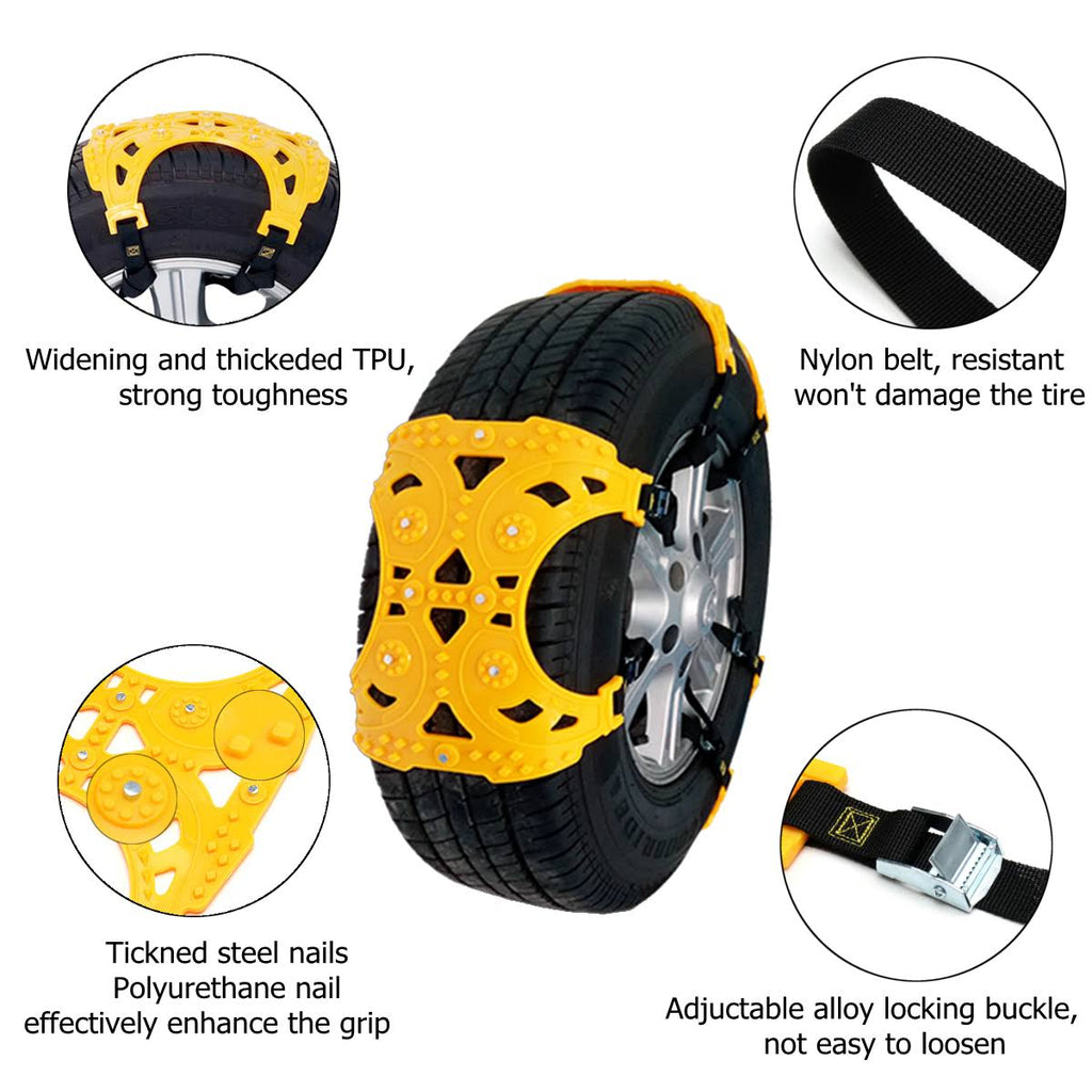 Patterned Snow Tire Chains 6 Pcs L4913