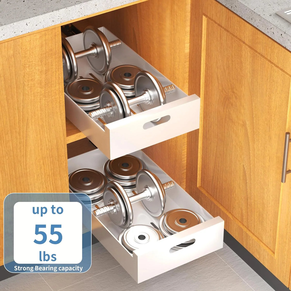 1 Pack 10-Inch Wide Carbon Steel Pull Out Cabinet Organizer V651699