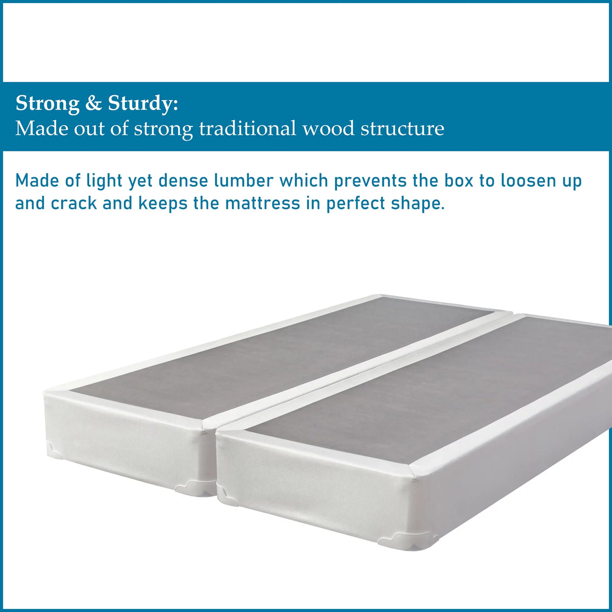 8” Split Fully Assembled Box Spring for Mattress, Queen P1572