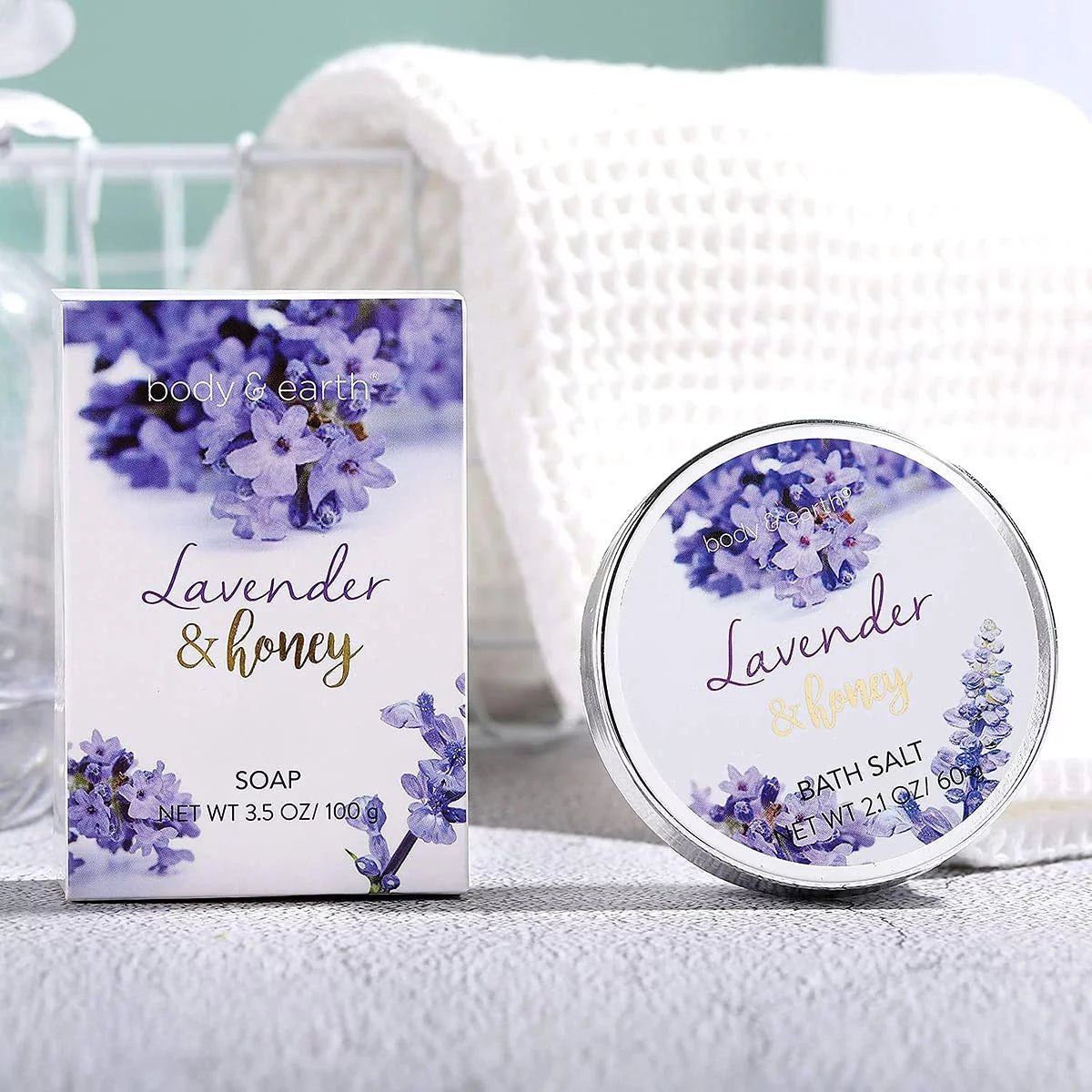 8 Pcs Lavender and Honey Spa Gift Sets Q68858