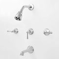 Three Valve Tub u0026 Shower Set Polished Nickel O70638