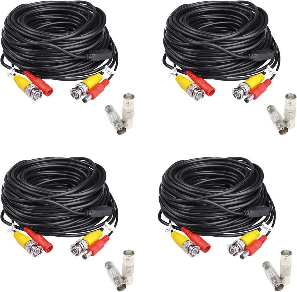 200ft BNC Video and Power Cable 4 Pack Black O338205