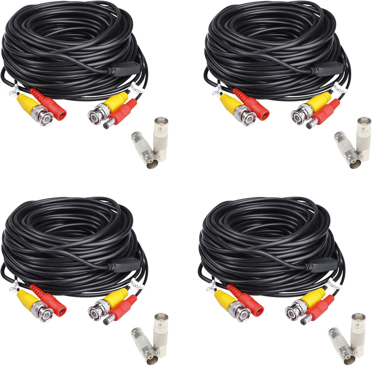 200ft BNC Video and Power Cable 4 Pack Black O338205