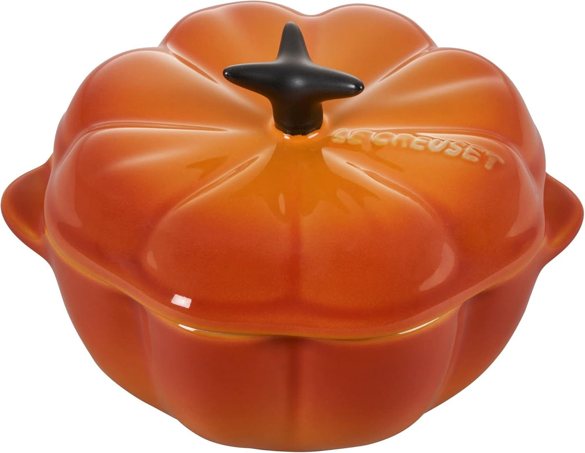 Stoneware Figural Pumpkin Petite Cocotte, 12oz, Persimmon P1875
