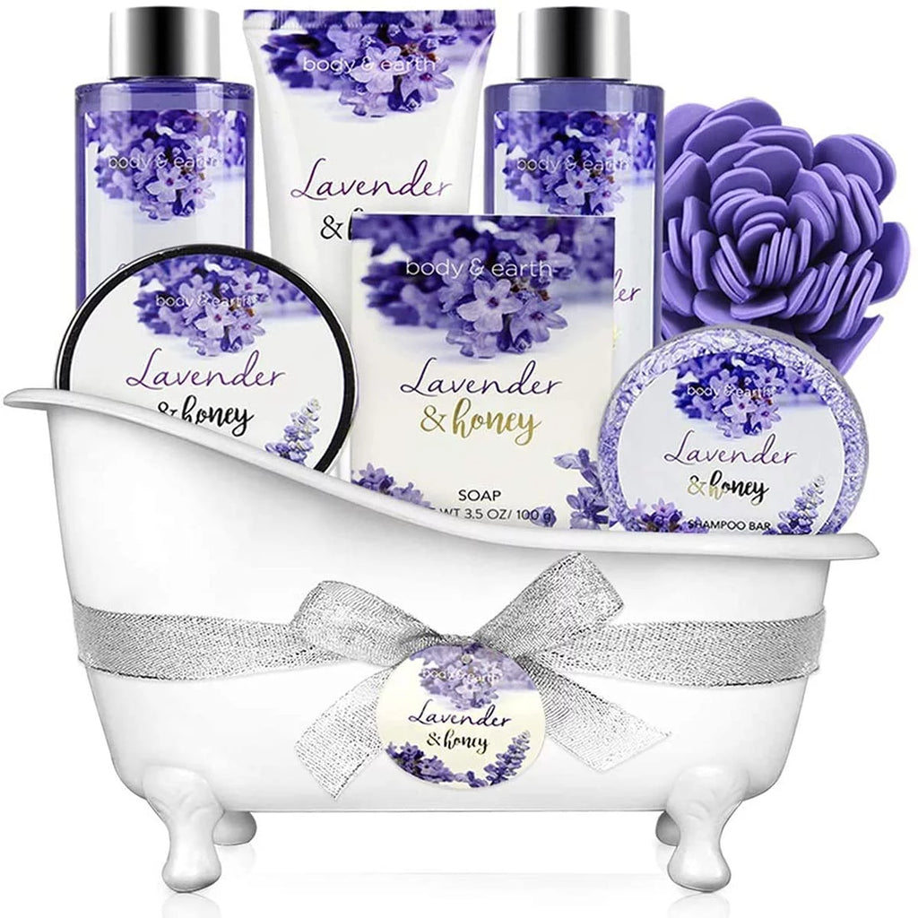 8 Pcs Lavender and Honey Spa Gift Sets Q68858