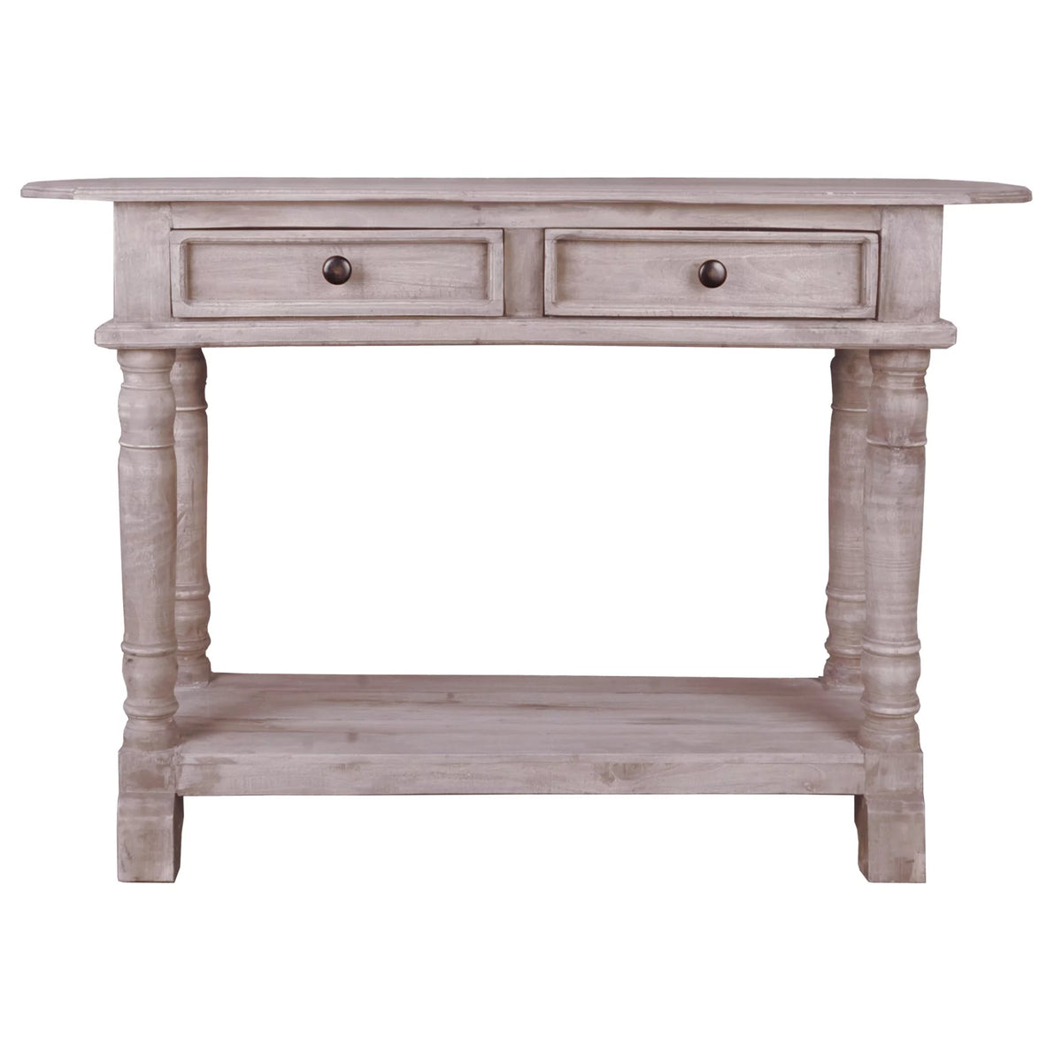 Natural Limewash Wood Console Table R95186