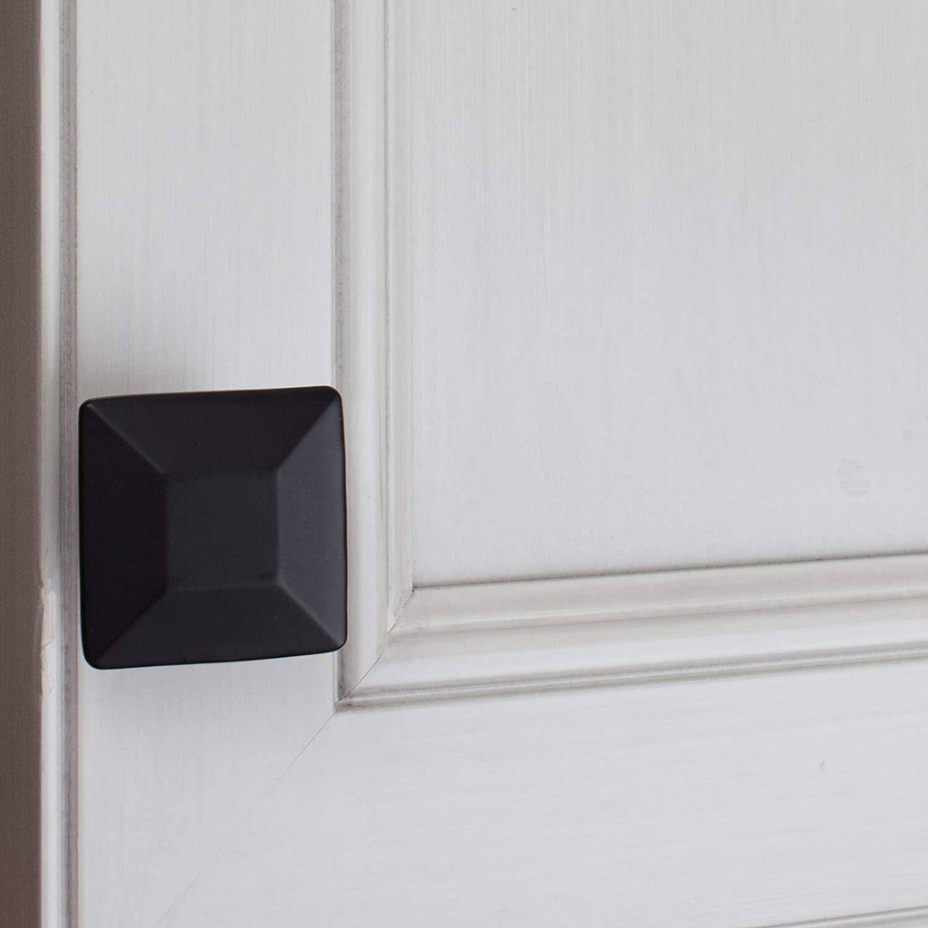 Matte Black Square Cabinet Knobs (Pack of 25) N617
