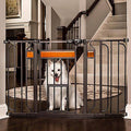 Extra Wide Walk Thru Pet Gate with Small Pet Door H49030