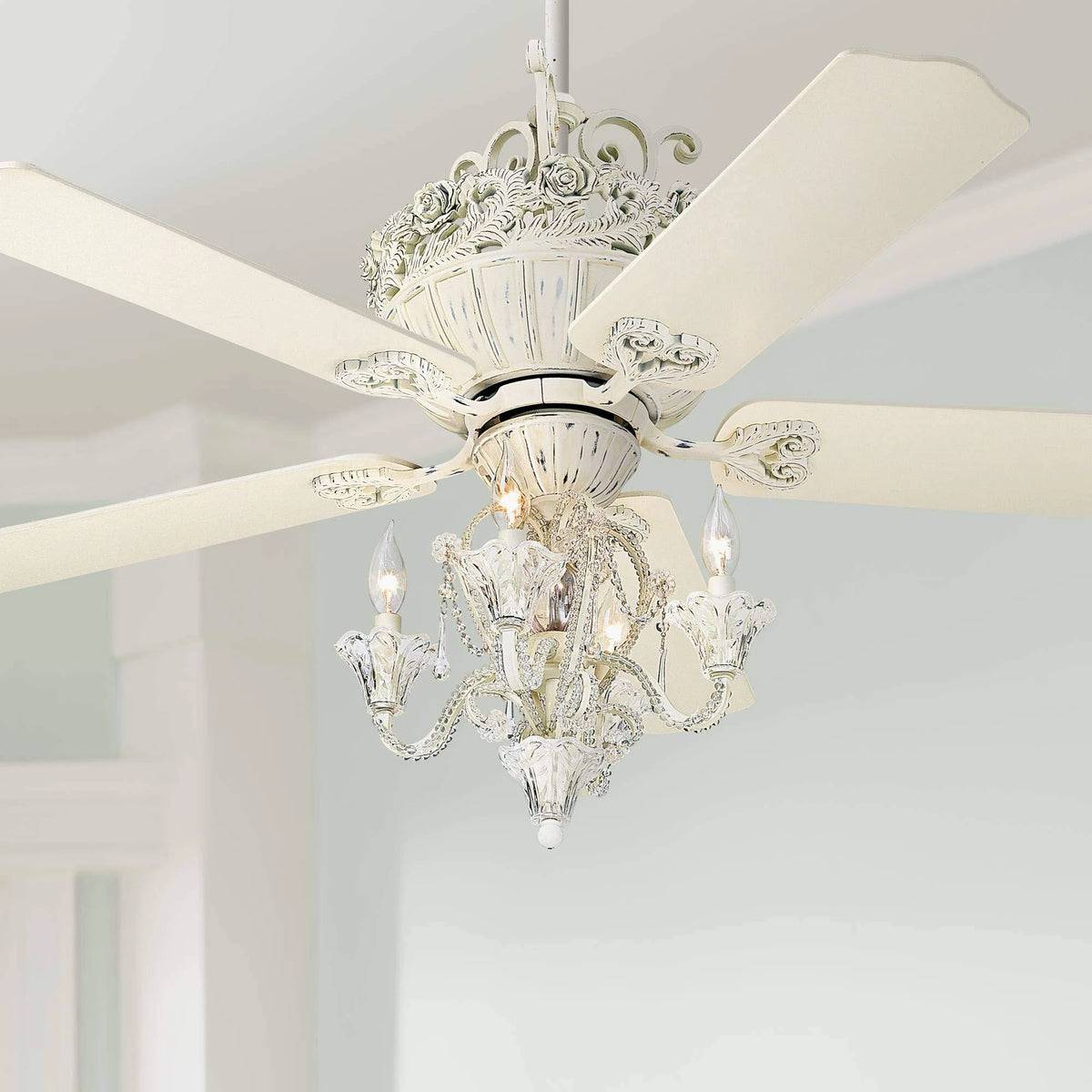 52 inch White Ceiling Fan with LED 4-Light Kit S2355