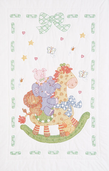 40 x 60 Stamped Crib Quilt Top D557
