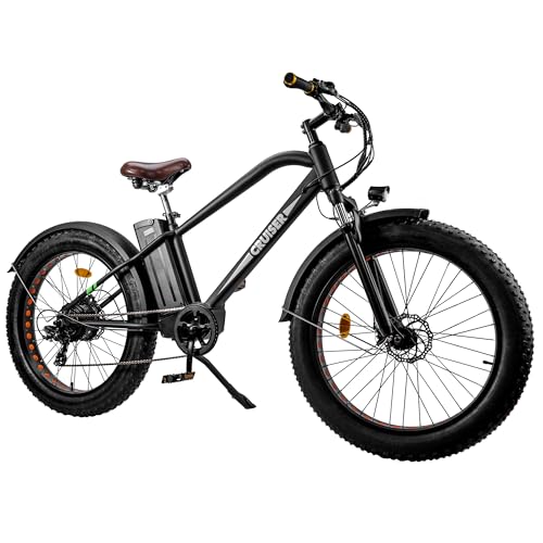 26" Electric Bike with 4.0" Fat Tire, Peak 1500W Rear Hub Motor, Disc Brakes, Front Suspension, 7 Speed M36894