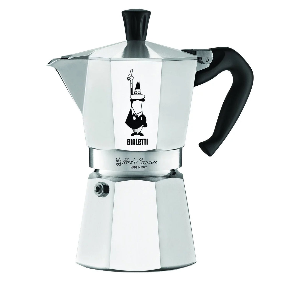 Aluminum 6 Cup Stovetop Espresso Coffee Maker, Silver T383