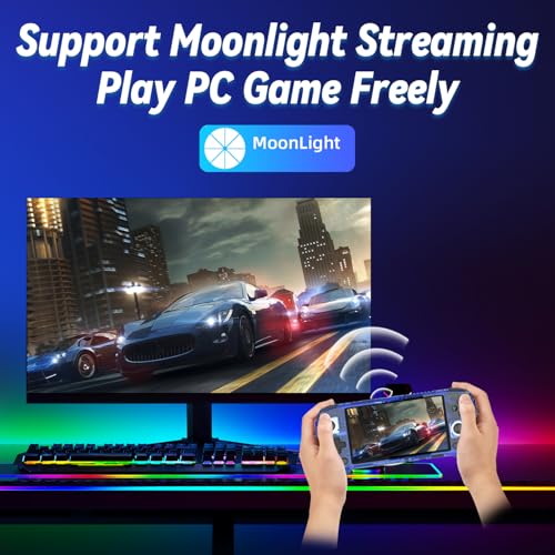 Blue 5.48" AMOLED Android 13 Handheld Retro Gaming Console D8610