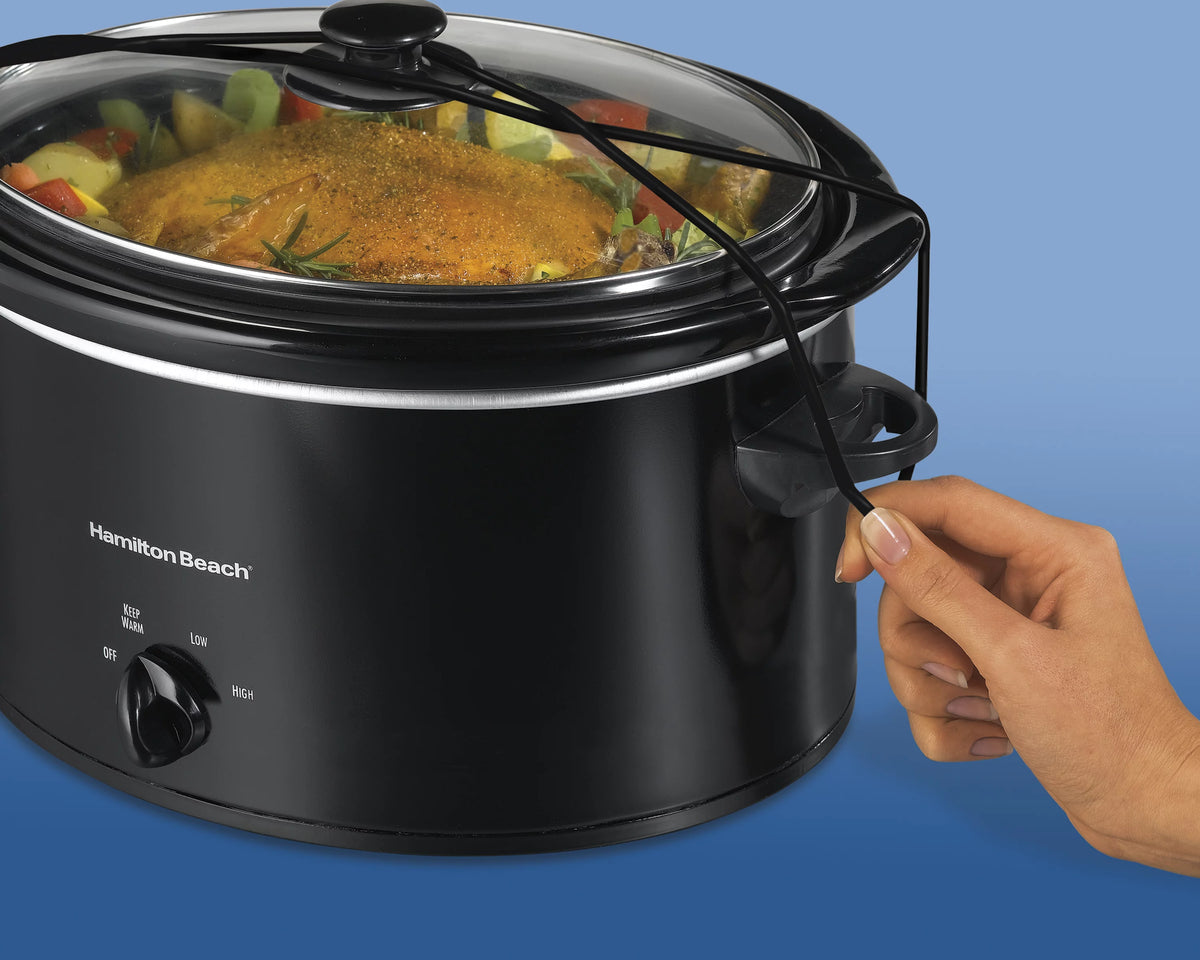 5 Quart Portable Slow Cooker with Removable Crock N76265