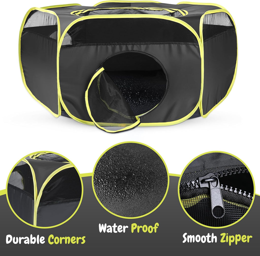 Outdoor Cat Enclosures Playground with Claw Proof Tunnel and Floor V944