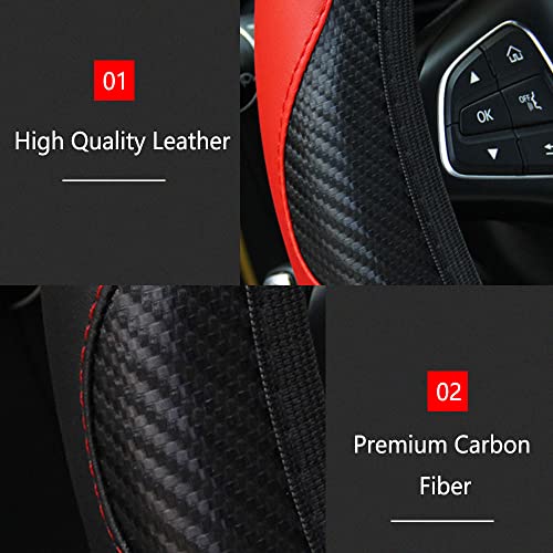 15 Inch Microfiber Leather Car Steering Wheel Cover Z447