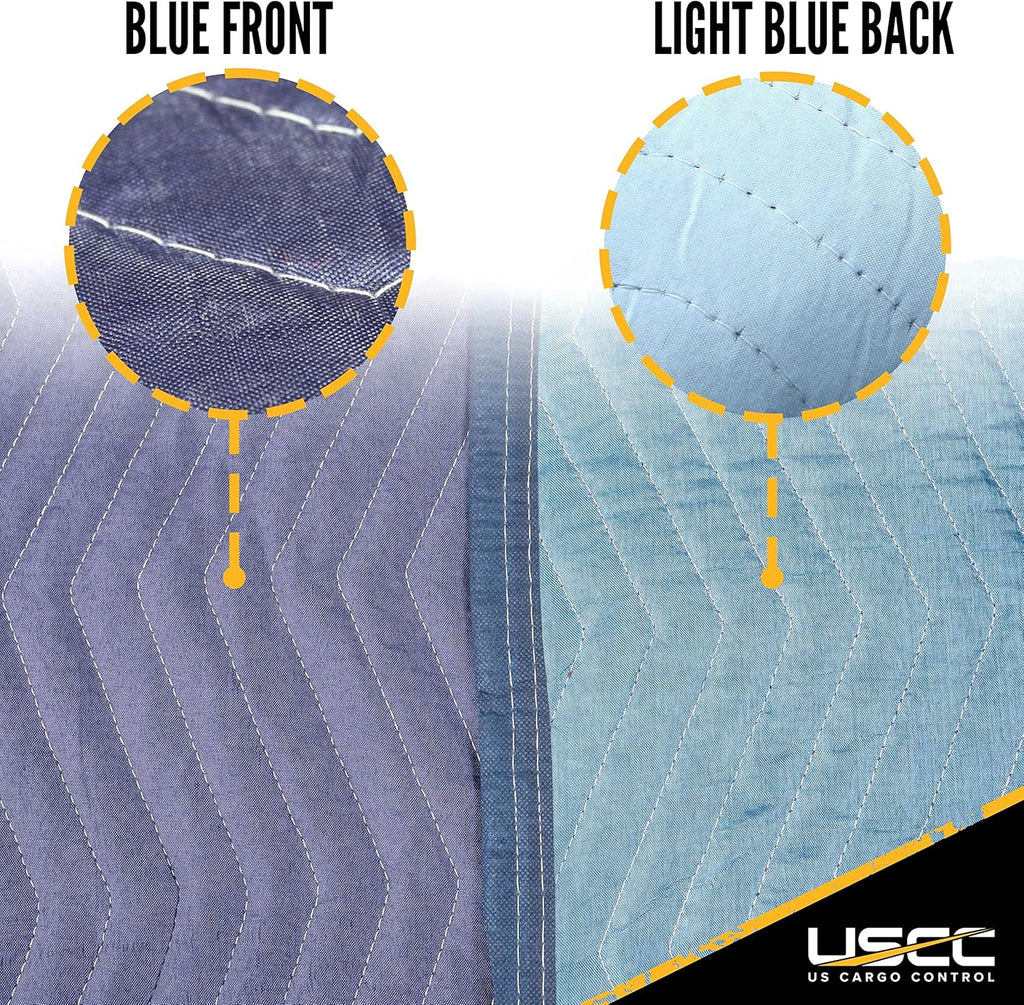 Blue Polyester Moving Blankets 12 Pack B945