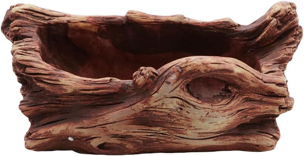 Imitation Wood Stump Shape Planter with Drainage Hole S7264