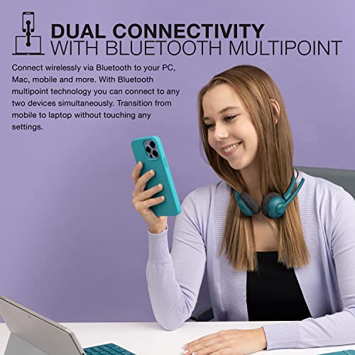 Teal On-Ear Wireless Headset with 50+ Hours Playtime Z989