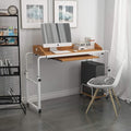 Adjustable Overbed Table with Wheels and Keyboard Drawer X566793