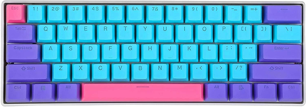 61 Hot Swappable Mechanical Keyboard Cherry MX Blue Switch PBT Keycaps L53054