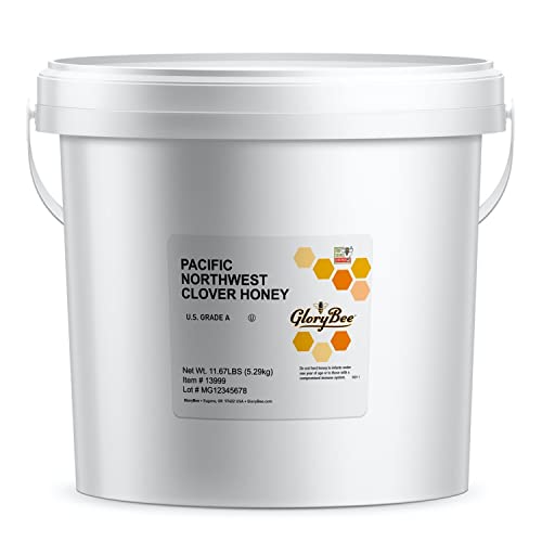 Organic Clover Raw Honey, 186.72 Ounce Bulk Pail C99142