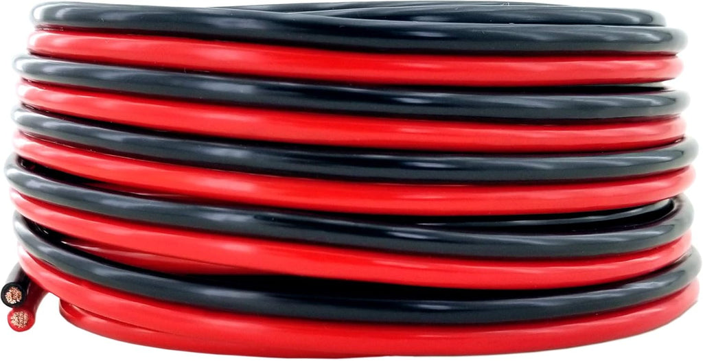 10 AWG 50 Feet Stranded Oxygen Free Copper Red/Black Bonded Zip Cord Cable J53512