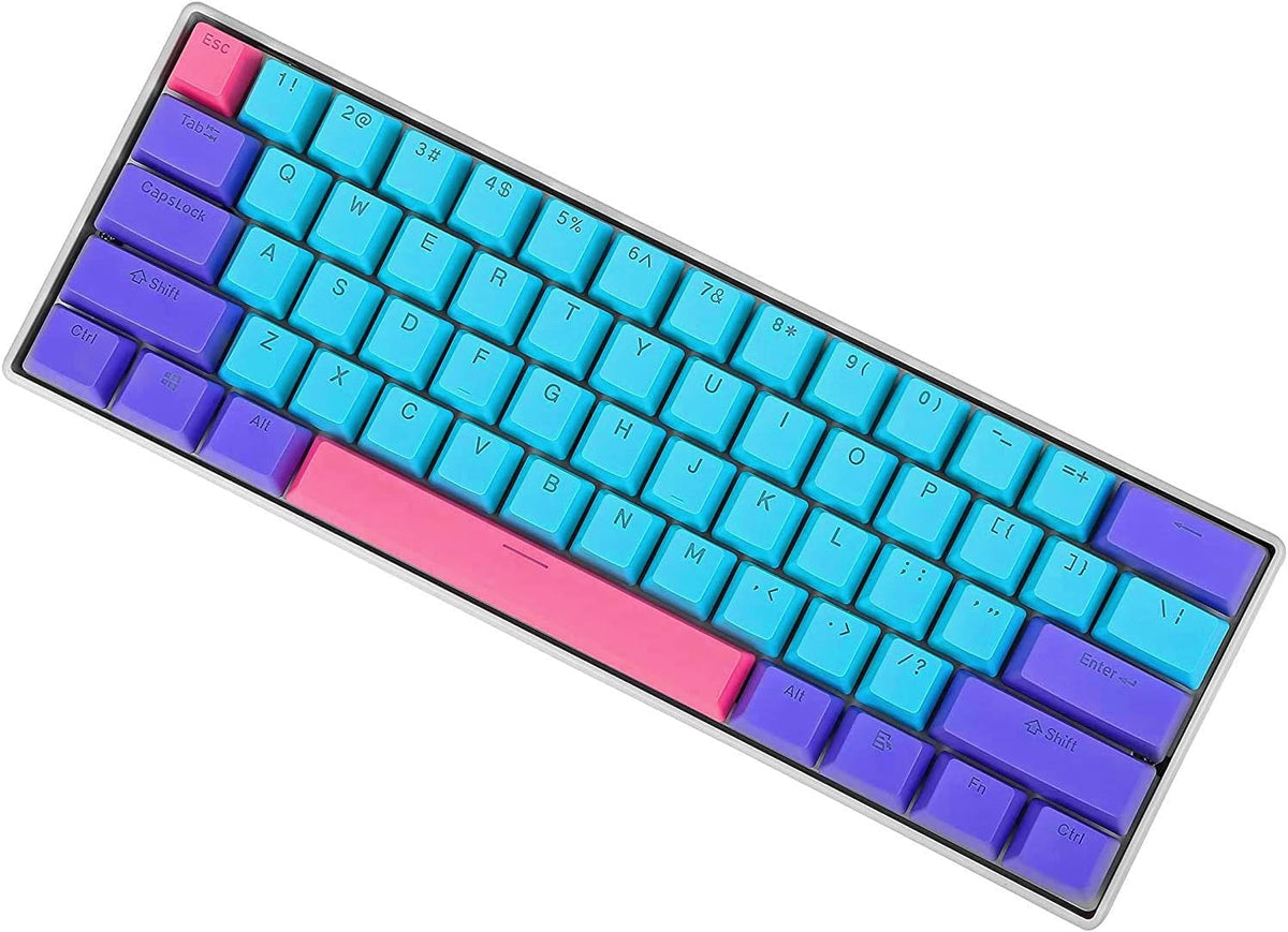 61 Hot Swappable Mechanical Keyboard Cherry MX Blue Switch PBT Keycaps L53054