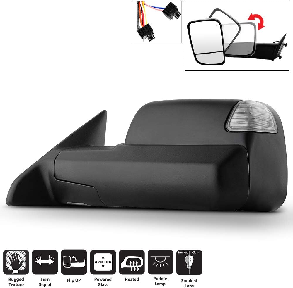 Telescoping Power Heat LED Signal Towing FlipUp Mirror Driver Side Left W671058