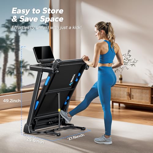 Foldable Treadmill with Incline, 7.5MPH, 16.5" Wider Belt O515