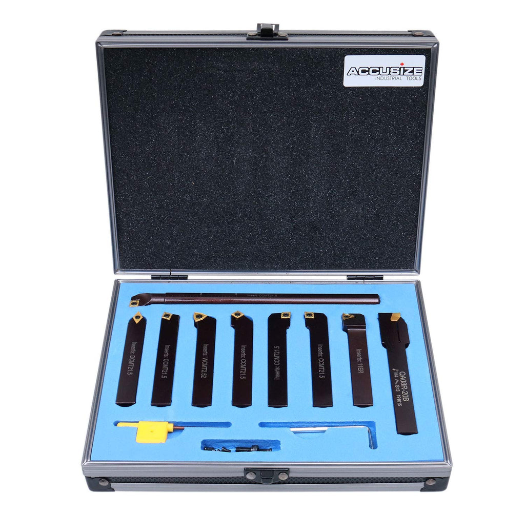 1/2 9 Pieces/Set Indexable Carbide Turning Tools and Boring Bar I40114