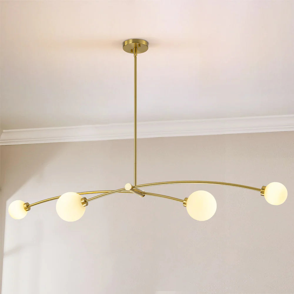 4-Light Sputnik Linear Globe Pendant Y474