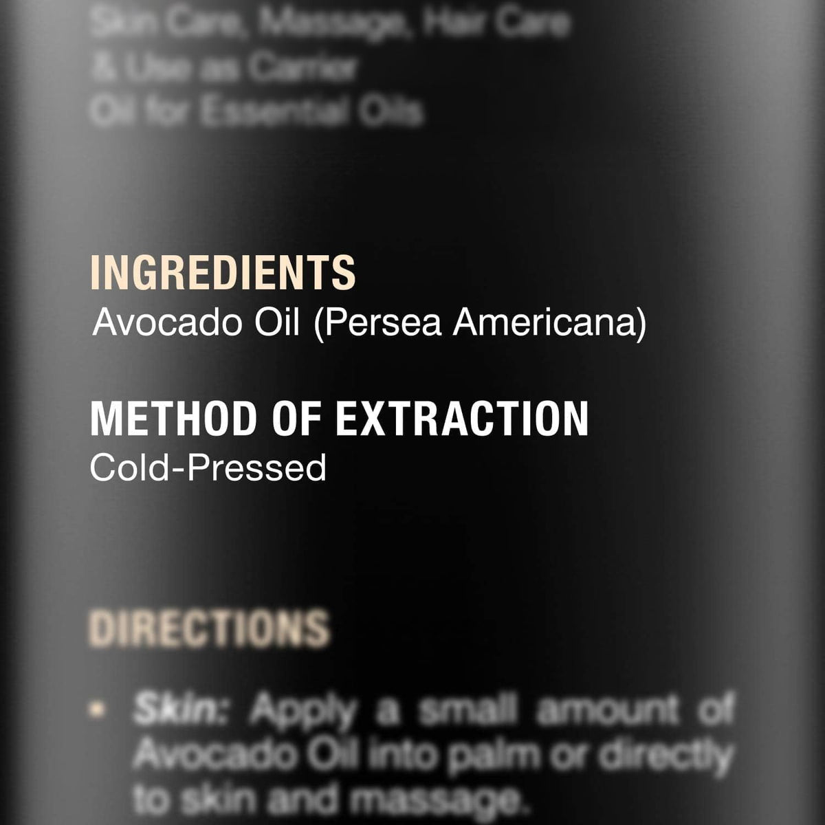 100% Pure Cold-Pressed Avocado Oil, 16 fl oz S5517