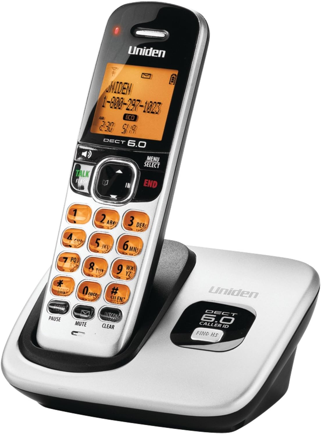Silver Expandable Cordless Phone with Caller ID E713