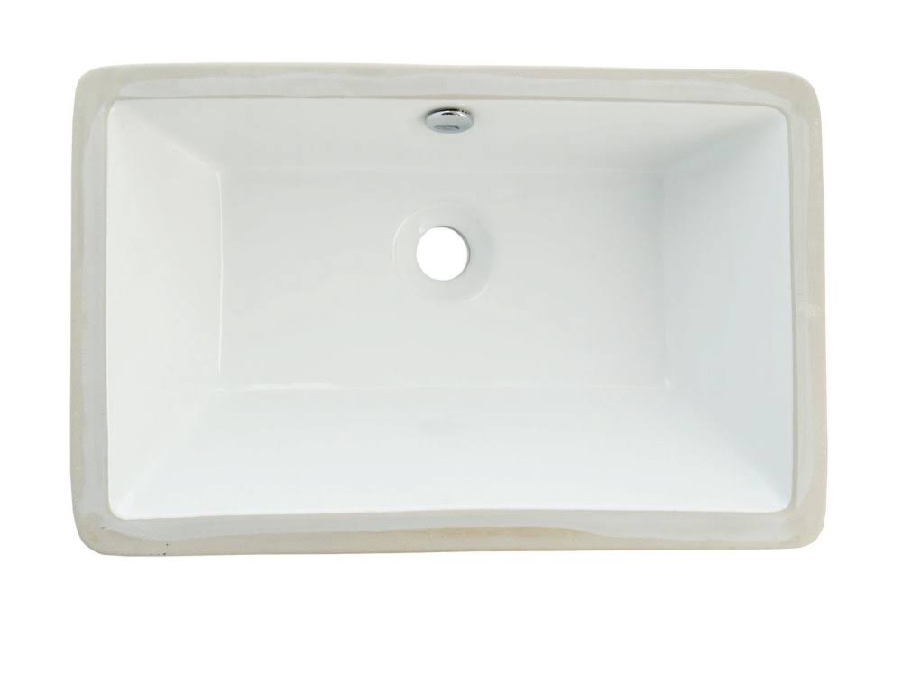 White Undermount Bathroom Sink E381195
