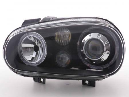 Black Projector Headlight Set with Fog Lights S174