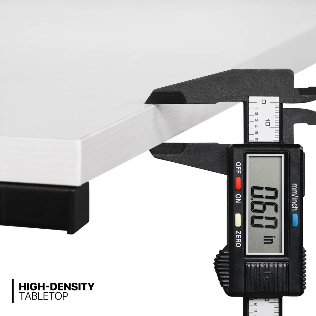 White L Shaped Corner Gaming Desk with Monitor Stand D290