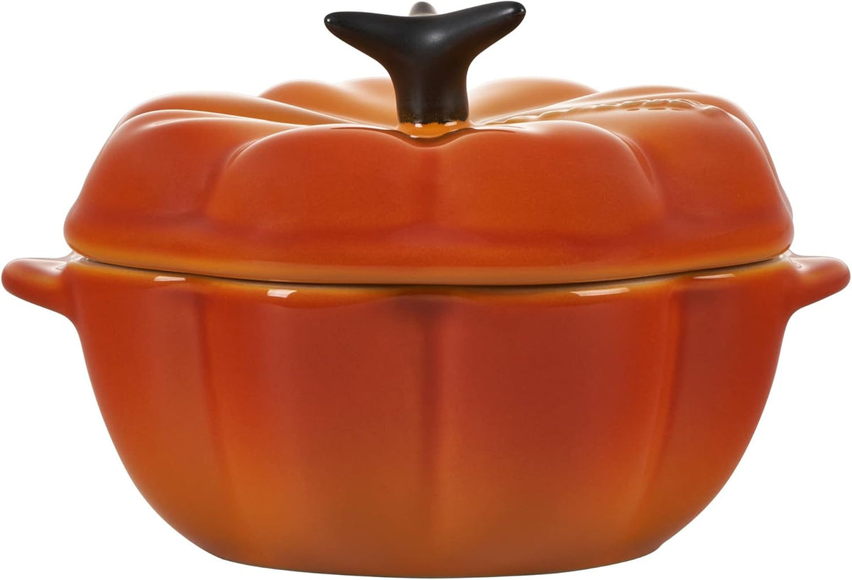 Stoneware Figural Pumpkin Petite Cocotte, 12oz, Persimmon P1875