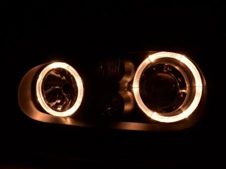 Black Projector Headlight Set with Fog Lights S174