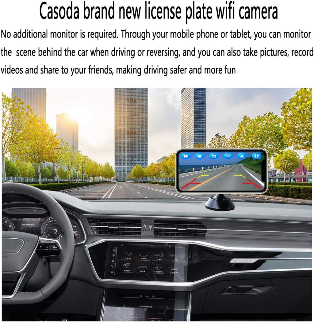 Wireless License Plate Backup Camera with Infrared Night Vision O542777