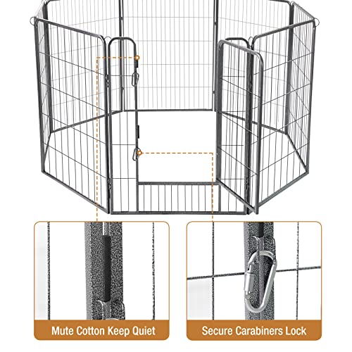 8 Panels 39 Inch Foldable Metal Dog Playpen M57693