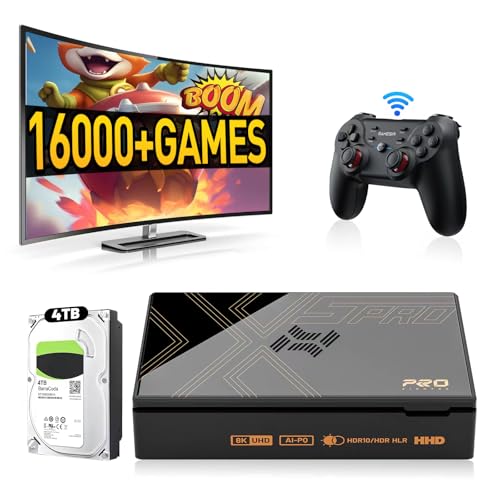 Retro Game Console with 16000+ Games, 8K UHD Output, Wireless Controllers A779