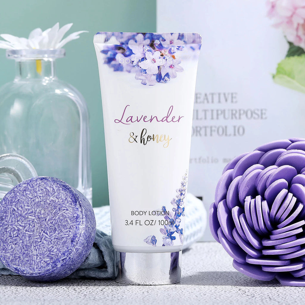 8 Pcs Lavender and Honey Spa Gift Sets Q68858
