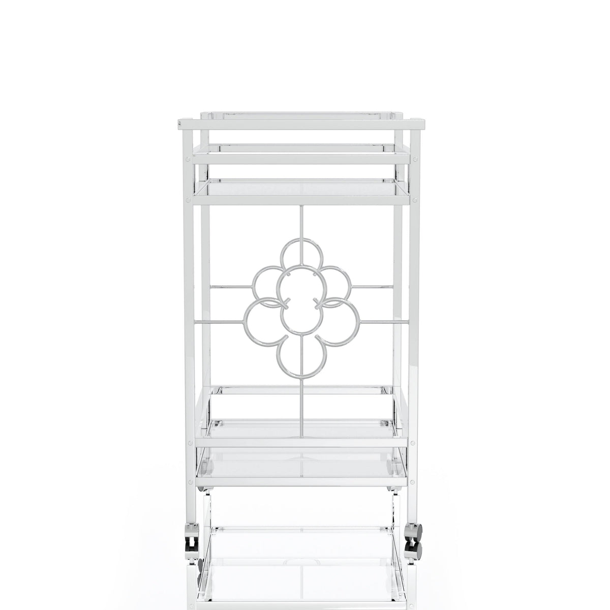 Chrome 2-Shelf Serving Cart E6390