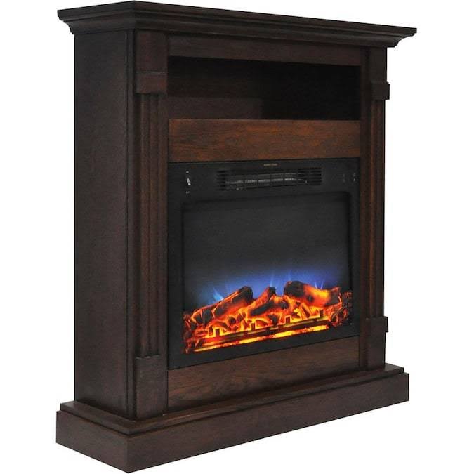 White Mantel Electric Fireplace G42863